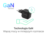 Silver Monkey Ładowarka GaN Smart Duo 48W PD Czarna - 1417247 - zdjęcie 6